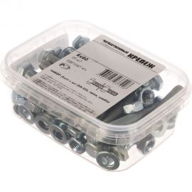 Болт с ш/г полная резьба DIN 933 Качественный КРЕПЕЖ набор 8х60 25 шт 0301047 КЧ 