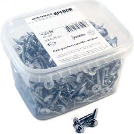 Саморез с прессшайбой Качественный крепеж 4,2х25 острая 430 шт 0500275 КЧ 