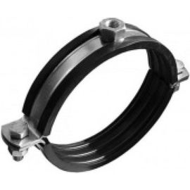 Металлический сантехнический хомут для труб со шпилькой и дюбелем СВК 73-80, 2 1/2 дюйма, гайка М8 SVK-F065М8 