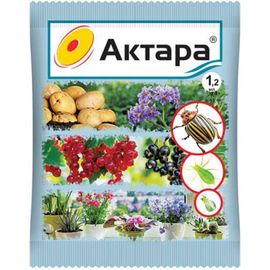 Препарат для защиты растений Актара от вредителей 1.2 мл Ваше Хозяйство 4620015699806 