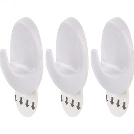 Самоклеящиеся крючки Park ABS-пластик, 3х5 см, 3 шт. 008082 