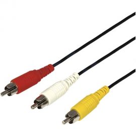 Шнур 3 RCA - 3 RCA REXANT, длина 10 метров, черный 17-0207 