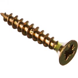 Универсальный саморез Tech-Krep 25х4,0 мм 200 шт желтый, коробка с окном 102242 