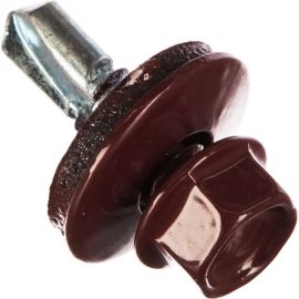 Кровельный саморез Tech-Krep КР сверло 5,5х19 RAL-3005 винно-красный 60 шт, коробка с окном 125699 