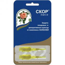 Препарат для защиты роз от болезней Зеленая Аптека Садовода Скор 2х2 мл 4601976000047 