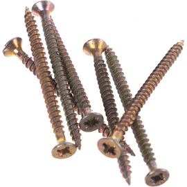 Шуруп Качественный КРЕПЕЖ желтый цинк 3,5x50, 140 шт. 0300449 КЧ 