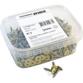 Прессшайба Качественный КРЕПЕЖ 4.2х19 мм, слоновая кость RAL 1014, острая, 250 шт 0301115 КЧ 