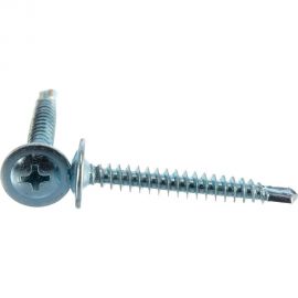 Саморезы с полусферической головкой и сверлом Профикреп цинк, 4,2х32 150 шт 2003906226 