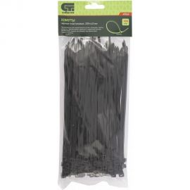 Пластиковые хомуты СИБРТЕХ, 200 * 4,8 мм, черные, 100 шт 45563 