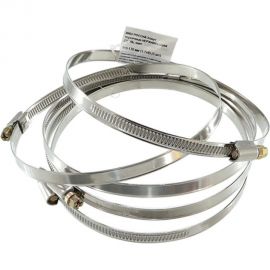 Червячный хомут РОССНА 110х130 мм 5 1/8" нержавеющая сталь, винт, 5 шт. Р860725 DIY 