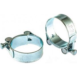 Металлические хомуты СИБРТЕХ, силовые, 52-55мм, ширина 22мм, шарнирный, W1, 2шт 47541 