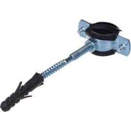 Металлический сантехнический хомут со шпилькой и дюбелем СВК 25-29, 3/4 дюйма, гайка М8 SVK-F020М8 