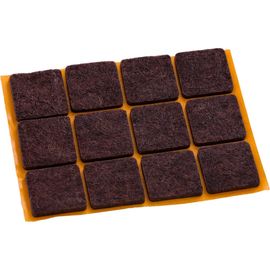 Подкладка ЕВРОПАРТНЕР фетр, корич. 20х20 мм 12шт. 6 9189 2 