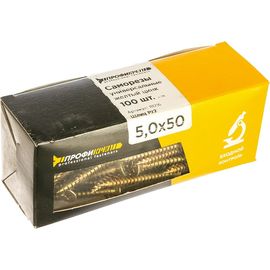 Универсальные шурупы Профикреп жёлтый цинк, 5,0х50 100 шт 111216 