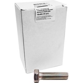 Болт с шестигранной головкой Крепежная техника полная резьба, DIN 933 558, 16х60, 15 шт. 493571 БК 