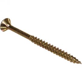 Шуруп Rusconnect CS 03040 с/нарез. д/дерева, потай, 3х40, 500 шт. Желтый цинк 310340 