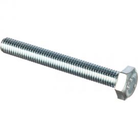 Болт DIN 933 с шестигранной головкой, оцинкованный М10х80, 12шт - коробка Tech-Krep 126522 
