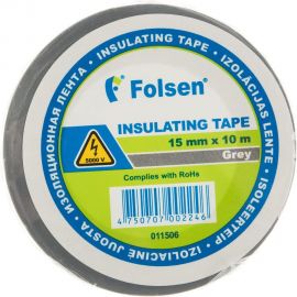 Изоляционная лента Folsen 15ммx10м серая 011506 