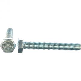 Болт DIN 933 с шестигранной головкой, оцинкованный М10х70, 15шт - коробка Tech-Krep 126521 