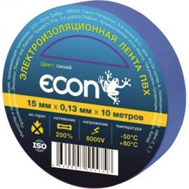 Изолента ECON 15/10/0,13, синий 15101302 