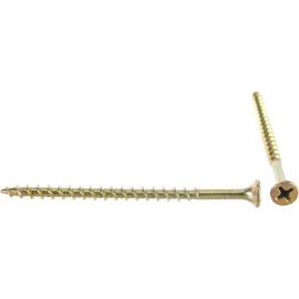 Саморезы с потайной головкой и крупным шагом Профикреп жёлтый цинк, 4,2х70 75 шт 2034906238 