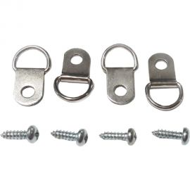 Петля-подвес ЕВРОПАРТНЕР D-кольцо для картины, фоторамки, никелированная сталь 4 шт. 16 0322 1 