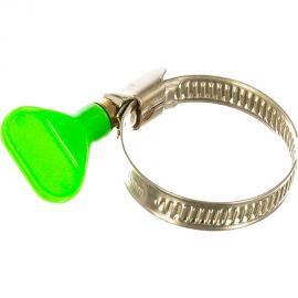 Обжимной хомут из нержавеющей стали Tech-Krep 25х40 с бабочкой 1шт - ярлык 112847 