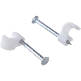 Круглая скоба с гвоздем Зубр для крепления кабеля 3мм, 50шт 45111-03 