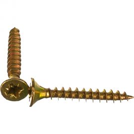 Универсальный саморез по дереву КрепСтройГрупп 3,5х25 желтый цинк, 500 шт. 145407 