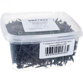 Саморезы ВИРТУОЗ 3,5х 35 мм, крупная резьба, потайная головка, оксидированный 600 шт 600-05069 