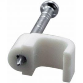 Плоский крепеж кабеля REXANT 6x4 мм, белый 50 шт 07-4206 