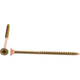 Шуруп Качественный КРЕПЕЖ желтый цинк 6.0x100, 35 шт. 0300531 КЧ 