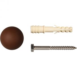 Комплект дверного ограничителя ЕВРОПАРТНЕР TSM темно-коричневый 87577 