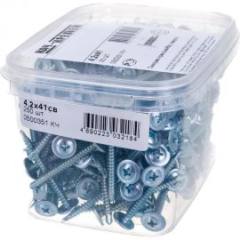 Саморез с прессшайбой Качественный крепеж 4,2х41 сверло 250 шт 0500351 КЧ 