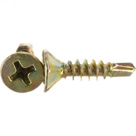 Оконный саморез с буром ЕВРОПАРТНЕР желтый цинк 3,9х16 150шт. 14 3916 7 