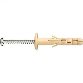 Нейлоновый дюбель ЕВРОПАРТНЕР PND-6F с широким фланцем, с шурупом, 20 шт. S13 0001 6 