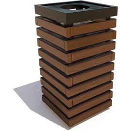 Уличная урна 7 скамеек Аллея, сосна, палисандр 67062/АЛЛ/9005/С_ПАЛ 