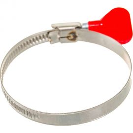 Обжимной хомут из нержавеющей стали Tech-Krep 40х60 с бабочкой 1шт - ярлык 112850 