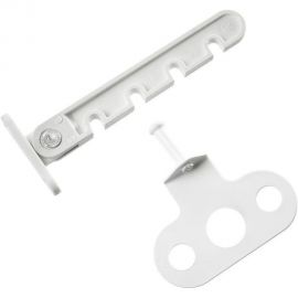 Ограничитель на окно Агат пластик, 4 позиции, с саморезами с буром, белый 5005.07 