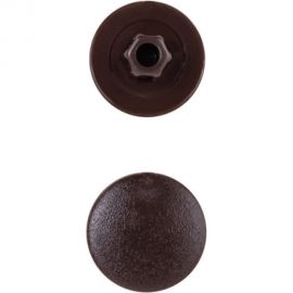 Заглушка под конфирмат ВИРТУОЗ темно-коричневая, 50 шт. 43467 