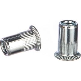 Заклепка с внутренней резьбой Kenner потайной бортик Белый цинк м6х1,0х16 500шт зрп6 