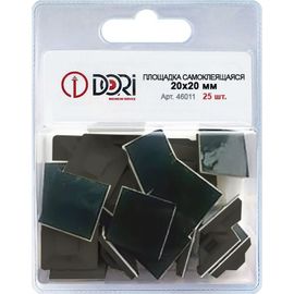 Самоклеящаяся площадка для крепления стяжек DORI 20x20 мм черная упаковка 25 шт 46011 
