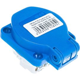Встраиваемая розетка PCE 16А 220V 2P+E IP54 50x50 подключение сзади, синяя 105-0b 