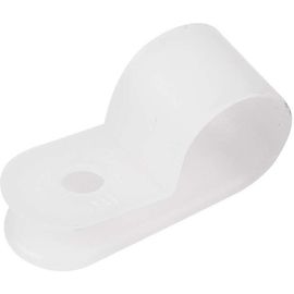 Кабельная скоба под винт REXANT 9 мм, белая, 50 шт. 07-4409 