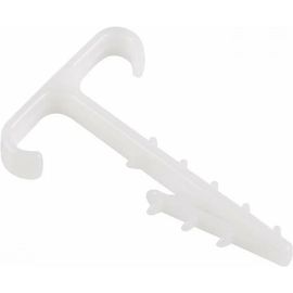 Т-образный дюбель-хомут для двух плоских кабелей REXANT 2x12 мм, белый (КФ), 100шт 07-4615 