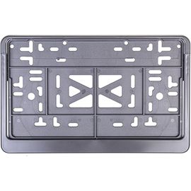 Рамка для номера SKYWAY пластмасса, 290х170 мм, ГОСТ, с защелкой, серая, без надписи, 1 шт. S04102010 