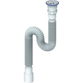 Универсальный гофросифон 1200мм, 1.1/2"х40/50, нержавеющий выпуск, винт 80мм Unicorn Юникорн D230 ИС.110324 