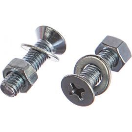 Винт Tech-Krep DIN965 с потайной головкой, оцинкованный M5х20 + гайка + шайба 12 шт - пакет Tec 114062 