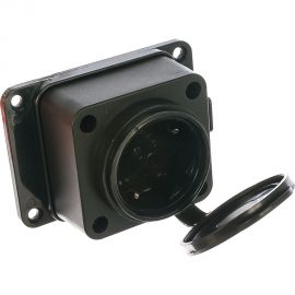 Настенная однофазная каучуковая розетка с заглушкой UNIVersal 602229 