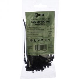 Кабельные стяжки КВТ КСС Grizzly 3х100 ч 100 шт. 79407 